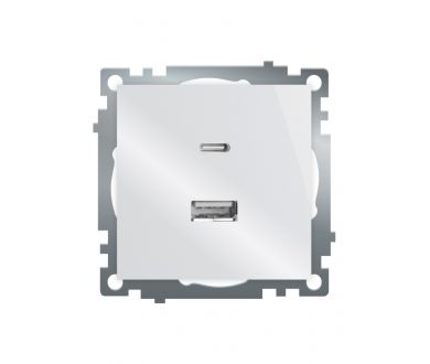 Купить Розетка 2-местная USB + type C Stekker Катрин GLS10-7116-01 50051 Розетка 2-местная USB + type C Stekker Катрин GLS10-7116-01 50051