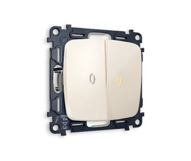 Купить Комплект механизма 2-кл выключателя с подсветкой Ambrella Volt Omega MO304010 Комплект механизма 2-кл выключателя с подсветкой Ambrella Volt Omega MO304010