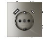 Розетка с USB, A+C Voltum S70 VLS040504 (шелк)