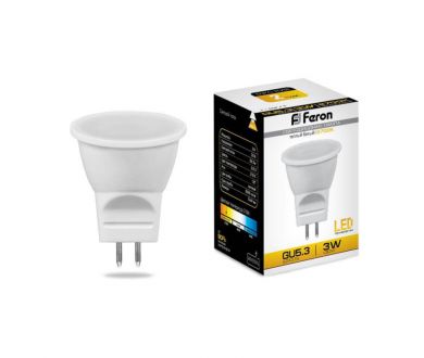 Купить Лампа светодиодная Feron G5.3 3W 2700K матовая LB-271 25551 Лампа светодиодная Feron G5.3 3W 2700K матовая LB-271 25551