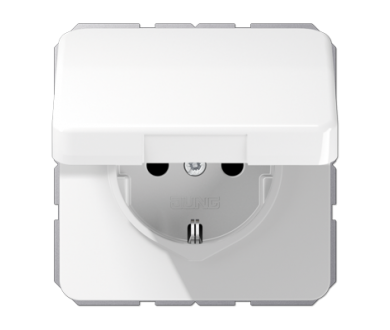 Купить Розетка штепсельная Schuko Jung CD1520BFKLWW Розетка штепсельная Schuko Jung CD1520BFKLWW