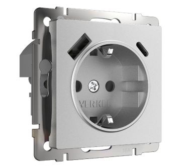 Купить Розетка с заземлением, шторками и USB тип A+C Werkel W1171765 4690389195600 a063618 Розетка с заземлением, шторками и USB тип A+C Werkel W1171765 4690389195600 a063618