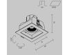 Встраиваемый светильник Maytoni Technical Metal Modern DL008-12W2.7-3-4K-W