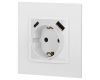 Розетка со шторками с USB type-A+C Эра Elegance 14-4108-01 Б0067736