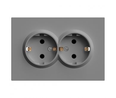Купить Розетка 2-местная с защитной шторкой Stekker Эмили RST16-5114-10 49960 Розетка 2-местная с защитной шторкой Stekker Эмили RST16-5114-10 49960