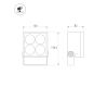 Прожектор Arlight ALT-BLOCK-S130x130-15W Warm3000 (GR, 36 deg, 230V) 054750
