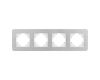 Рамка на 4 поста алюминиевая Arlight FRM-AKIRY-AL-4-SR 049731