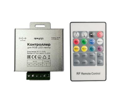 Купить Контроллер RGB Apeyron 12/24В 288/576Вт 3 канала*8А IP20 пульт радио 04-39 Контроллер RGB Apeyron 12/24В 288/576Вт 3 канала*8А IP20 пульт радио 04-39