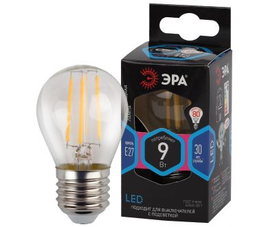 Купить Лампа светодиодная Эра E27 9W 4000K F-LED P45-9w-840-E27 Б0047029 Лампа светодиодная Эра E27 9W 4000K F-LED P45-9w-840-E27 Б0047029