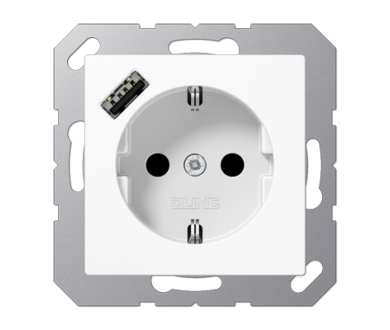 Розетка 2K+З USB Typ A Jung A1520-18AWW