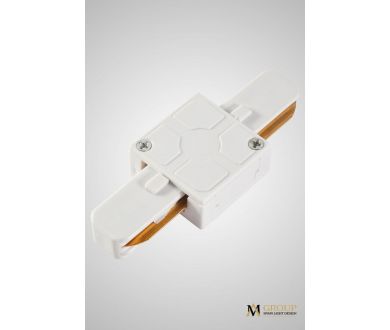 Купить Трековый однофазный прямой соединитель AM Group AM176 WH Трековый однофазный прямой соединитель AM Group AM176 WH