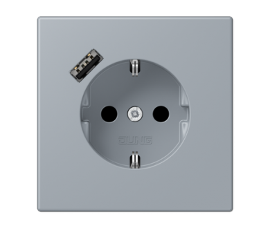 Купить Розетка 2K+З USB Typ A Jung LC1520-18A257 Розетка 2K+З USB Typ A Jung LC1520-18A257