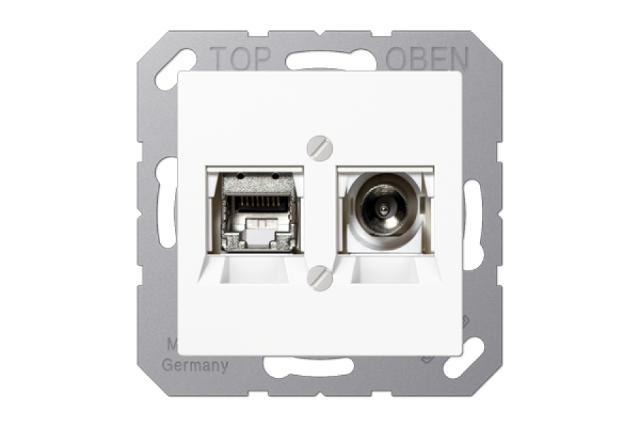 Розетка Smart TV Jung MMDA4521WW