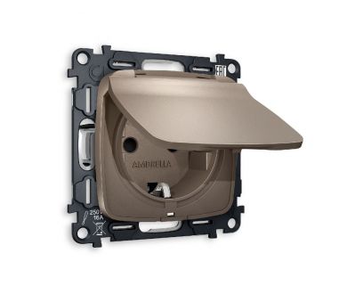 Купить Комплект механизма розетки с/з со шторками и крышкой Ambrella Volt Omega MO638010 Комплект механизма розетки с/з со шторками и крышкой Ambrella Volt Omega MO638010