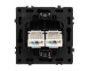 Механизм сдвоенной компьютерной розетки Arlight SCT-NOBE-MPC2-SFPL-GR (RJ-45, CAT6) 054315
