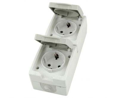 Купить Розетка двухместная с крышкой с/з Stekker Велена PST16-22-54V 49737 Розетка двухместная с крышкой с/з Stekker Велена PST16-22-54V 49737