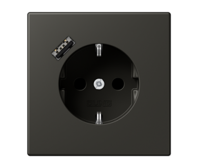 Купить Розетка 2K+З USB Typ A Jung LC1520-18A259 Розетка 2K+З USB Typ A Jung LC1520-18A259