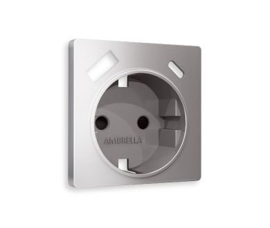 Купить Лицевая панель для розетки с/з со шторками 2USB A+C Ambrella Volt Alfa AP5100 Лицевая панель для розетки с/з со шторками 2USB A+C Ambrella Volt Alfa AP5100