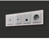 Комплект механизма компьютерной розетки RJ-45(8P8C) CAT6 со шторкой Ambrella Volt Alfa MA412010