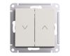 Выключатель 2-клавишный жалюзи, 10А Systeme Electric AtlasDesign Бежевый ATN000219