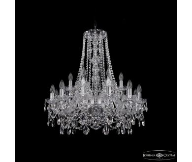 Купить Подвесная люстра Bohemia Ivele Crystal 1411/12+6/240/h-80 Ni Подвесная люстра Bohemia Ivele Crystal 1411/12+6/240/h-80 Ni