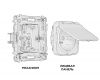 Комплект механизма розетки с/з со шторками и крышкой Ambrella Volt Omega MO328010