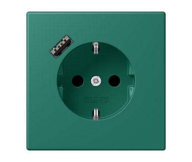 Купить Розетка 2K+З USB Typ A Jung LC1520-18A216 Розетка 2K+З USB Typ A Jung LC1520-18A216