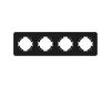 Рамка на 4 поста стеклянная Arlight FRM-OMALI-SFGS-4-BK 049717