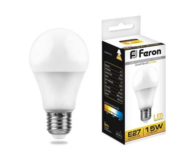 Купить Лампа светодиодная Feron E27 15W 2700K Шар Матовая LB-94 25628 Лампа светодиодная Feron E27 15W 2700K Шар Матовая LB-94 25628