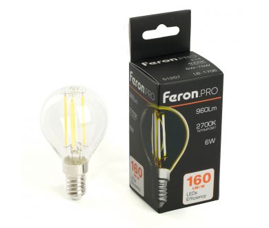 Купить Лампа светодиодная Feron E14 6W 2700K LB-1706 51256 Лампа светодиодная Feron E14 6W 2700K LB-1706 51256