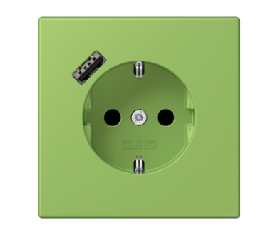 Купить Розетка 2K+З USB Typ A Jung LC1520-18A220 Розетка 2K+З USB Typ A Jung LC1520-18A220