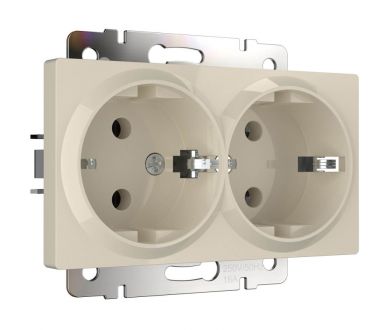 Купить Розетка двойная с заземлением Werkel слоновая кость W1172003 4690389155840 Розетка двойная с заземлением Werkel слоновая кость W1172003 4690389155840