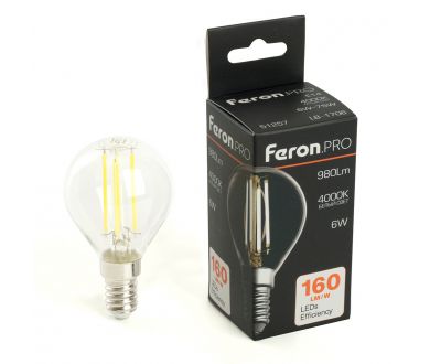 Купить Лампа светодиодная Feron LB-1706 E14 6W 4000K 51257 Лампа светодиодная Feron LB-1706 E14 6W 4000K 51257