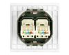 Розетка компьютерная 2-местная RJ-45 (механизм) Stekker Мия RST00-3111-01 50437