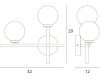 Бра Arte Lamp Bolla-Piccolo A3988AP-2AB