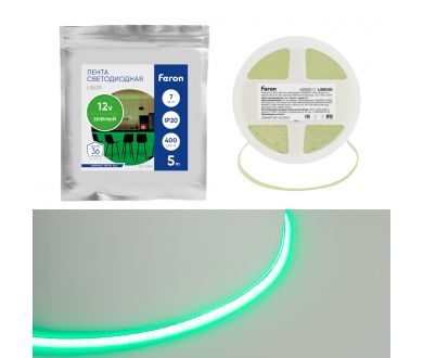Купить Светодиодная лента Feron LS630 12В 7Вт/м Зеленый 5м IP20 48951 Светодиодная лента Feron LS630 12В 7Вт/м Зеленый 5м IP20 48951