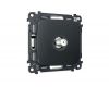 Комплект механизма TV розетки Ambrella Volt SAT 5-2400MHz 3.5dB OMEGA MO913050 Графит soft touch QUANT (OP9130, VM215)