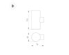 Уличный настенный светильник Arlight LGD-RAY-WALL-TWIN-R46-2x3W Warm3000 033306(1)
