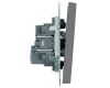 Выключатель двухклавишный Stekker Эмили RSW10-5116-10 платиново-серый soft touch 50823