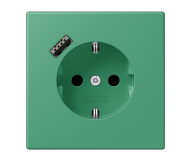 Купить Розетка 2K+З USB Typ A Jung LC1520-18A250 Розетка 2K+З USB Typ A Jung LC1520-18A250