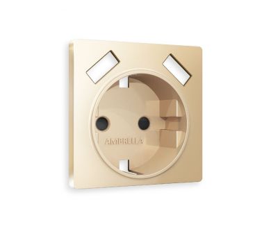 Купить Лицевая панель для розетки с/з со шторками 2USB A+A Ambrella Volt Alfa AP6090 Лицевая панель для розетки с/з со шторками 2USB A+A Ambrella Volt Alfa AP6090