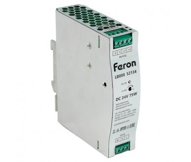 Купить Трансформатор электронный на DIN-рейку Feron LB008 5W 24V IP20 52134 Трансформатор электронный на DIN-рейку Feron LB008 5W 24V IP20 52134