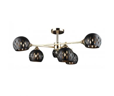 Купить Люстра на штанге IMEX MD.4211-6-S-GD+FGD Люстра на штанге IMEX MD.4211-6-S-GD+FGD