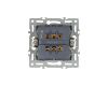 Механизм выключателя двухклавишный проходной Arlight SWT-MKP2-PL-WH (250V, 16A) 043727