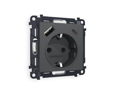 Купить Комплект механизма розетки 2USB A+C 20W (быстрая зарядка) с/з Ambrella Volt Alfa MA910010 Комплект механизма розетки 2USB A+C 20W (быстрая зарядка) с/з Ambrella Volt Alfa MA910010