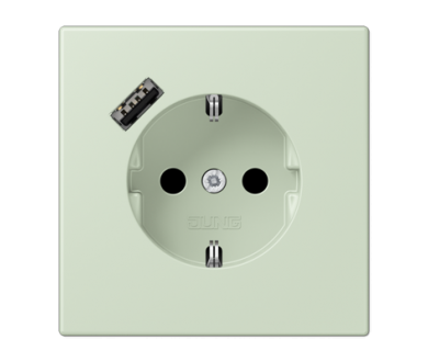 Купить Розетка 2K+З USB Typ A Jung LC1520-18A218 Розетка 2K+З USB Typ A Jung LC1520-18A218