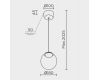 Подвесной светильник Modelux ML.2338.180 BK-GD