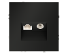 Розетка телевизионная встраиваемая Voltum S70 TV+RJ45 кат. 6, (черный матовый) VLS060708
