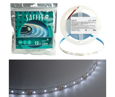 Купить Светодиодная лента Saffit SST01 12В 6Вт/м 6500К 5м IP20 55239 Светодиодная лента Saffit SST01 12В 6Вт/м 6500К 5м IP20 55239