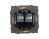 Механизм компьютерной розетки двойной Arlight SCT-TENDO-MPC2-PL-WH (RJ-45, CAT6) 054100